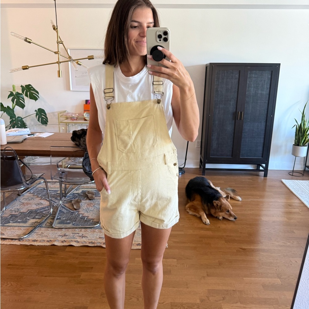 Papermoon Light Tan Short Overalls